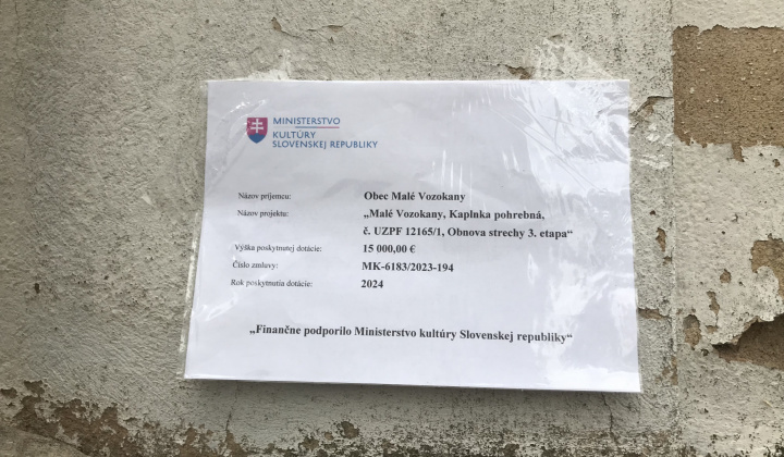 Kaplnka pohrebná, Obnova strechy 3. etapa